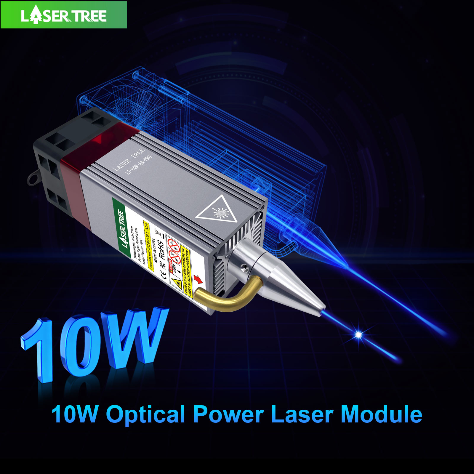 Metal Laser Cutter Head - LASER TREE 5W 10W Optyczny moduł