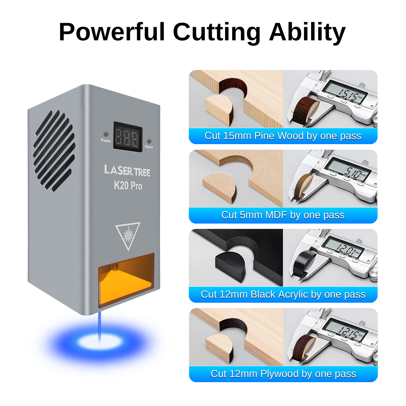 Drzewo laserowe 20W głowica la – Metal Laser Cutter Head recenzja i cena