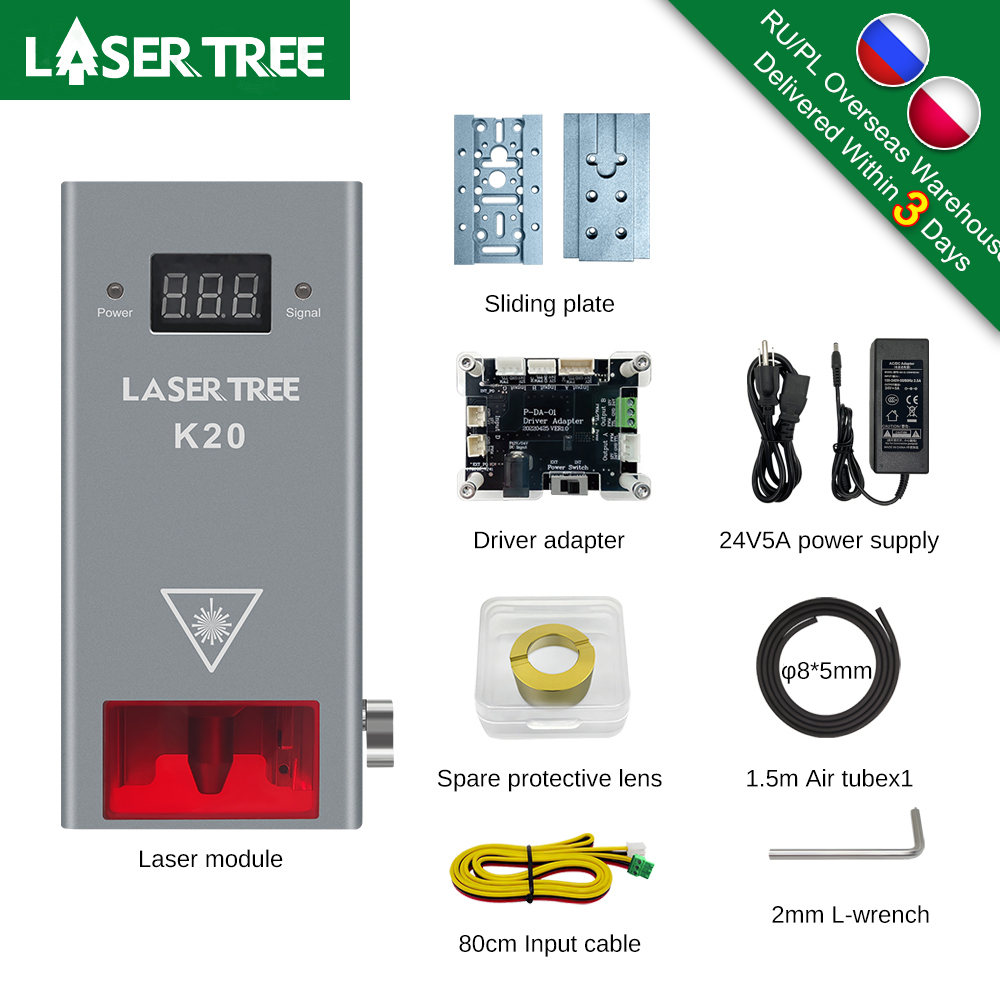 LASER TREE 20W 10W 5W Głowica  – Metal Laser Cutter Head recenzja i cena