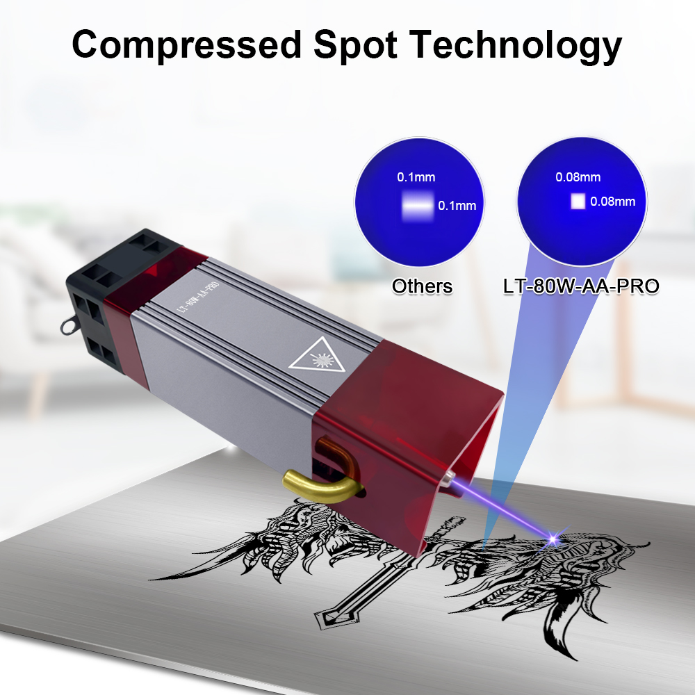 LASER TREE Pro 80W głowica las – Metal Laser Cutter Head recenzja i cena